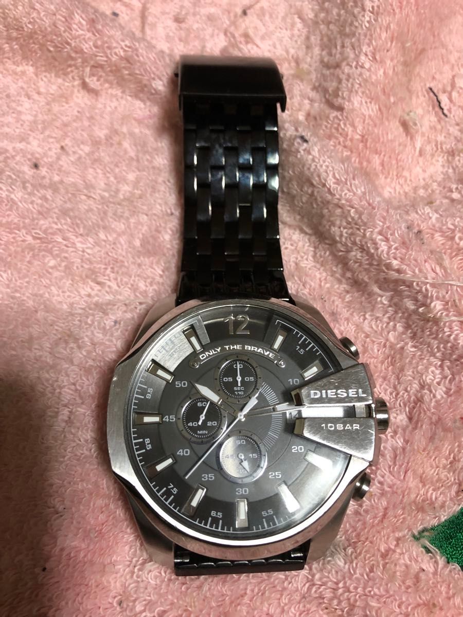 腕時計 DIESEL クロノグラフ ディーゼル 稼働品　電池交換済み　ベルト新品に交換済みDZ-4290