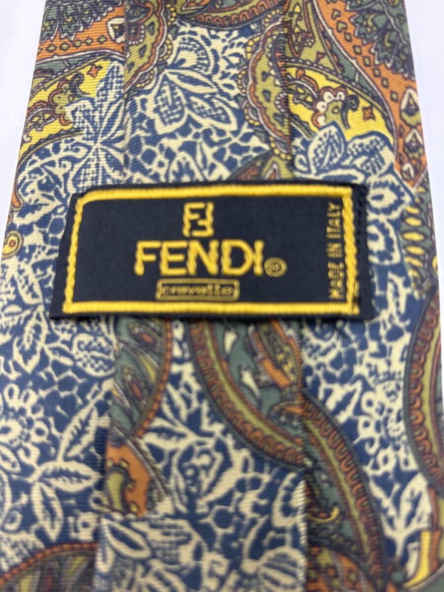 【FENDI】フェンディ ペイズリーネクタイ★1026管理番号_画像4