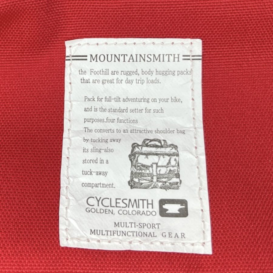 CYCLESMITH サイクルスミス FOOTHILL フットヒル バックパック メッセンジャーバッグMOUNTAIN SMITH マウンテン スミス 未使用品 希少品_画像10