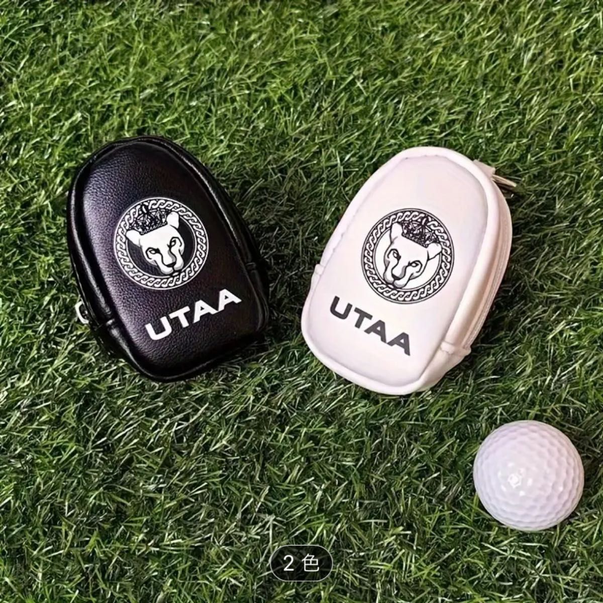新品　UTAA ユタ　ゴルフ　ボールポーチ　黒