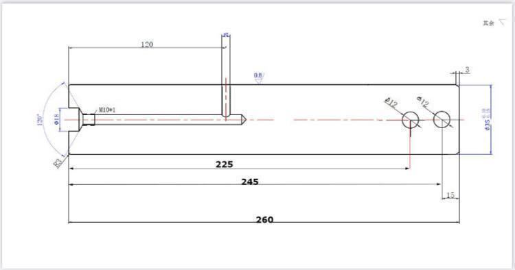 【2本セット】●送料無料● ピン径 35mm 全長260mm　焼入れ　ニップル付　ユンボ　バケットピン　建設機械　オートエース建機　送料無料_画像2