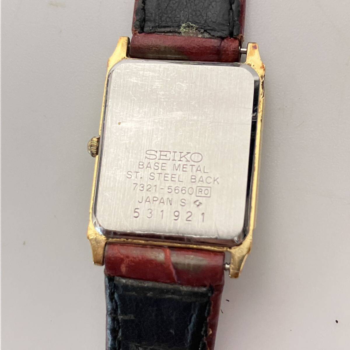 ジャンク☆SEIKO ゴールドカラー 7321-5660 日本製 セイコー腕時計 _画像3