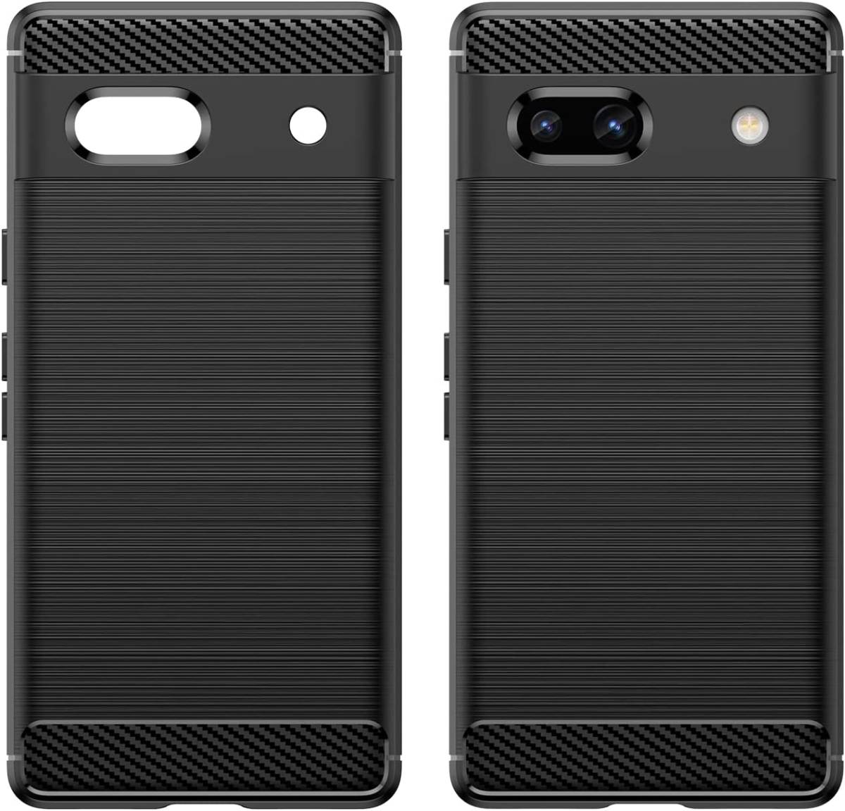 Pixel 7a ブラック スマホケース 上下炭素の画像3