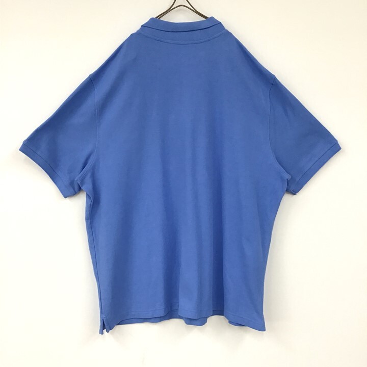 Saddlebred 半袖 ポロシャツ Comfort Flex 鮮やかなロイヤルブルー US古着 XL _画像3