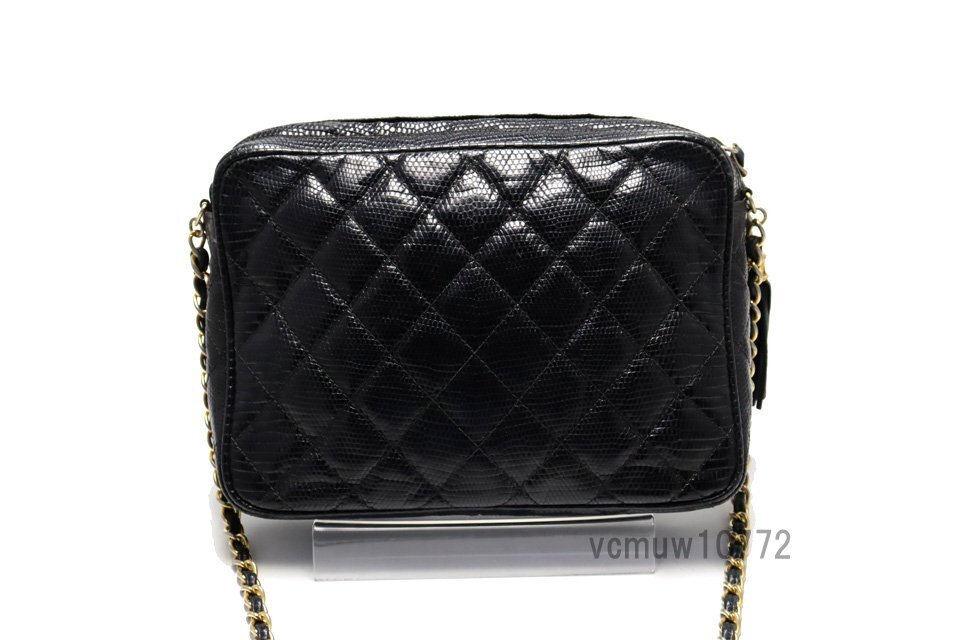 希少美中古■CHANEL 0番台 マトラッセ フリンジ リザード レザー チェーンショルダーバッグ シャネル■0509sr2142872_画像2