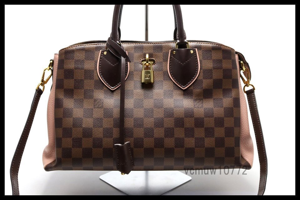 近年モデル希少美中古■LOUIS VUITTON ダミエ ノルマンディー レザー 2way ハンドバッグ ルイヴィトン■0509uu261-1K_画像1