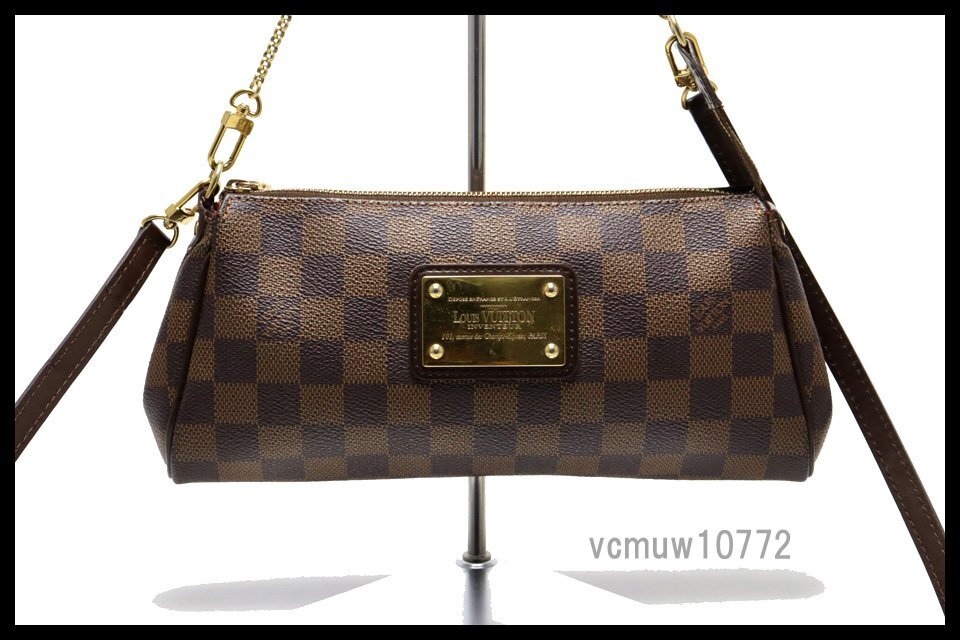 希少美中古■LOUIS VUITTON ダミエ エヴァ レザー 2way チェーン ショルダーバッグ ルイヴィトン■0509hz25202_画像1