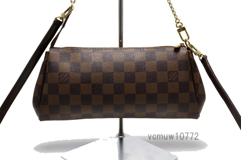 希少美中古■LOUIS VUITTON ダミエ エヴァ レザー 2way チェーン ショルダーバッグ ルイヴィトン■0509hz25202_画像2