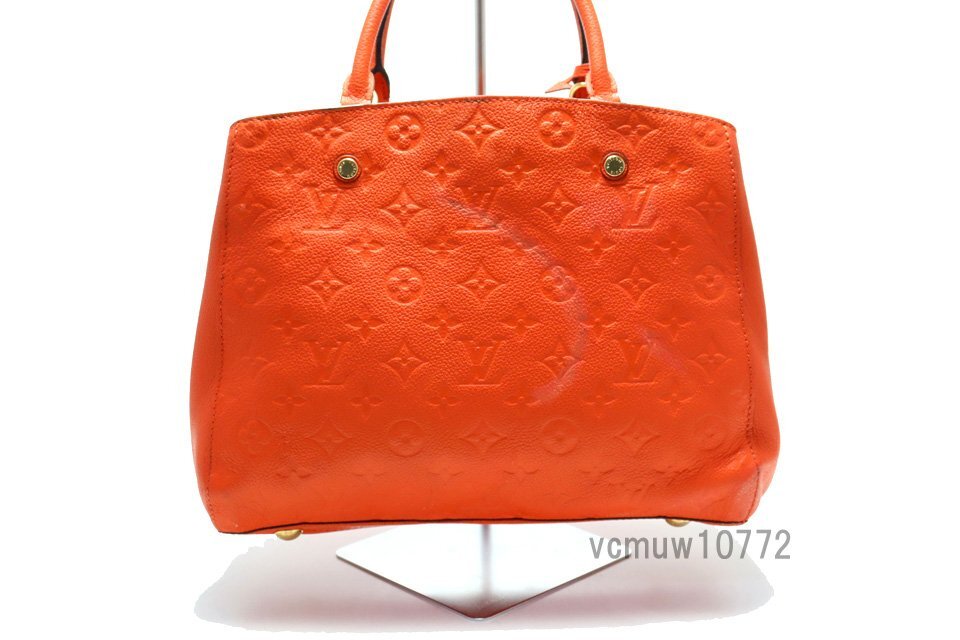 近年モデル希少美中古■LOUIS VUITTON モノグラムアンプラント モンテーニュMM レザー ハンドバッグ ルイヴィトン■0509bc372-1K_画像2