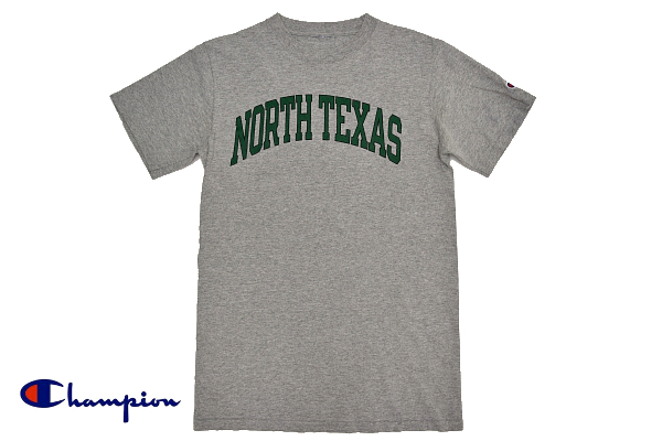 S-6563★送料無料★美品★Champion チャンピオン★NORTH TEXAS 北テキサス大学 グレー灰色 半袖Ｔシャツ S 相当_画像1