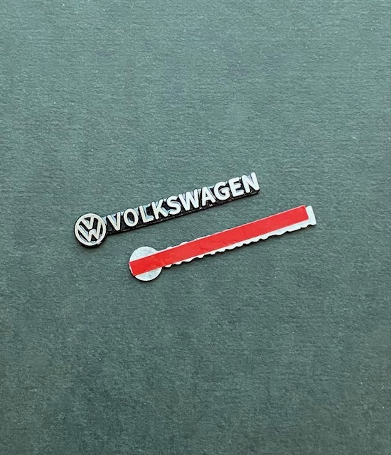 ミニステッカー VW フォルクスワーゲン Volkswagen ゴルフ エンブレム シール オーディオ スピーカー ウインドウ ダッシュボード 2枚_画像2