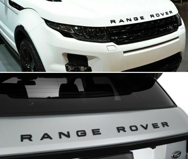 レンジローバー ランドローバー エンブレム ステッカー フロント リア EVOQUE スポーツ イヴォーク 光沢ブラック 1セット_画像3