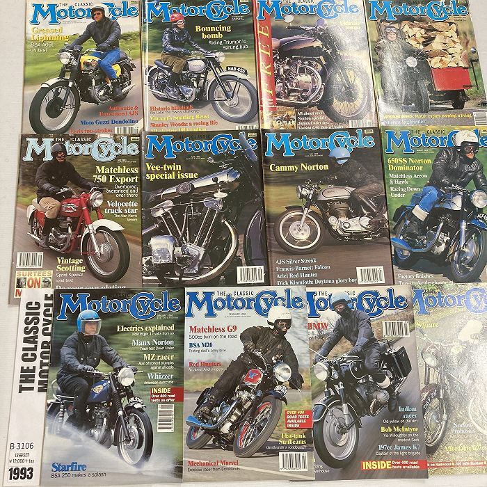 B3106 1993 12冊セット 「The CLASSIC MotorCycle」クラシック B3106 1993 12冊セット 「The CLASSIC MotorCycle」クラシック