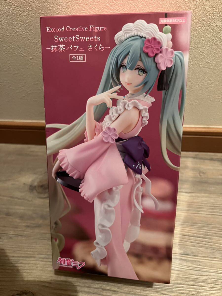 新品未開封 美少女フィギュア 初音ミク Hatsune Miku Exc∞d Creative Figure SweetSweets 抹茶パフェ さくらの画像1