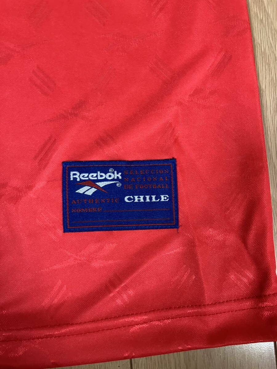 デッドストック　未使用　紙タグ付　98 チリ代表　CHILE サッカー ユニフォーム リーボック　Reebok usa製 アメリカ製　サモラノ　サラス_画像9