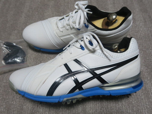 2.2万★美品 名作 販売終了品 アシックス ゲルエース asics TGN907 GEL-ACE PRO FG [ホワイト/ブラック 26cm] ゴルフシューズ_画像3