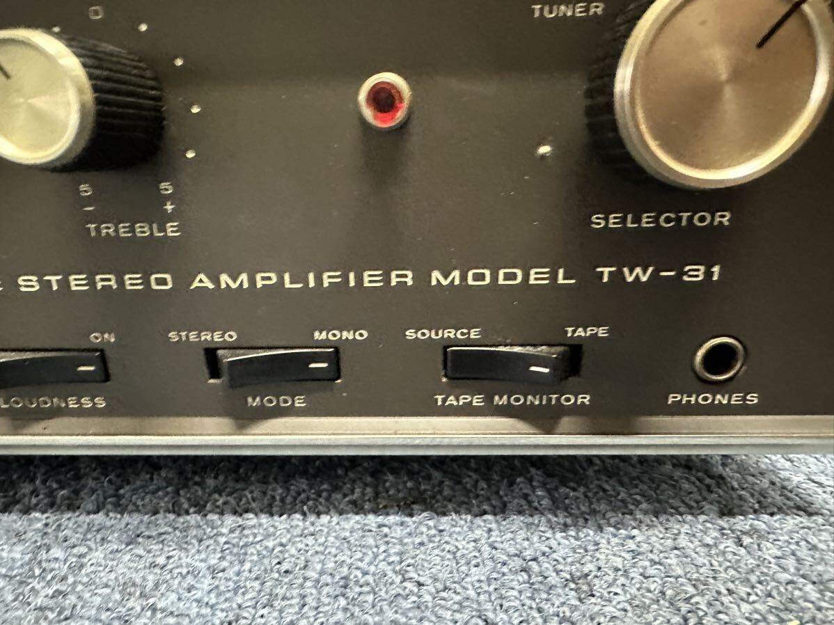 TRIO SOLID STATE STEREO AMPLIFIER TW-31 ステレオアンプ 通電確認済み 音響機器 トリオ_画像2