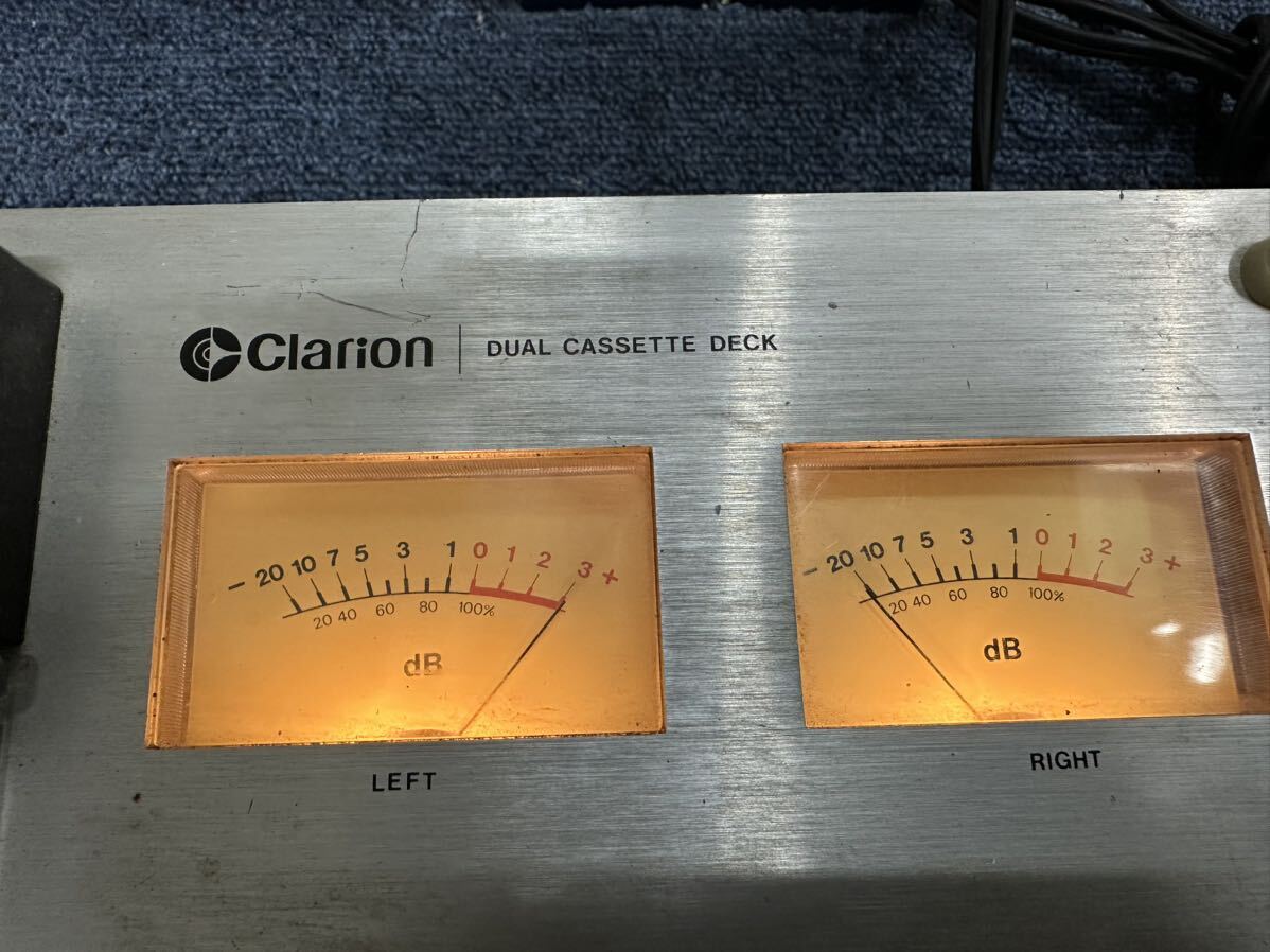 Clarion DUAL CASSETTE DECK MD-8080A デュアルカセットデッキ 通電確認済み クラリオン 音響機器_画像2