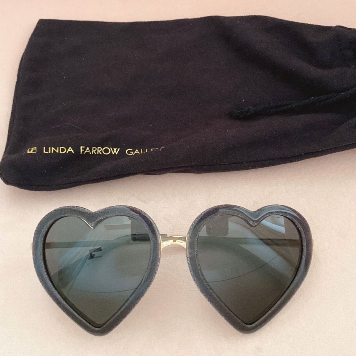 未使用品】LINDA FARROW リンダ ファロー グリッター ハート 未使用品】LINDA FARROW リンダ ファロー グリッター ハート