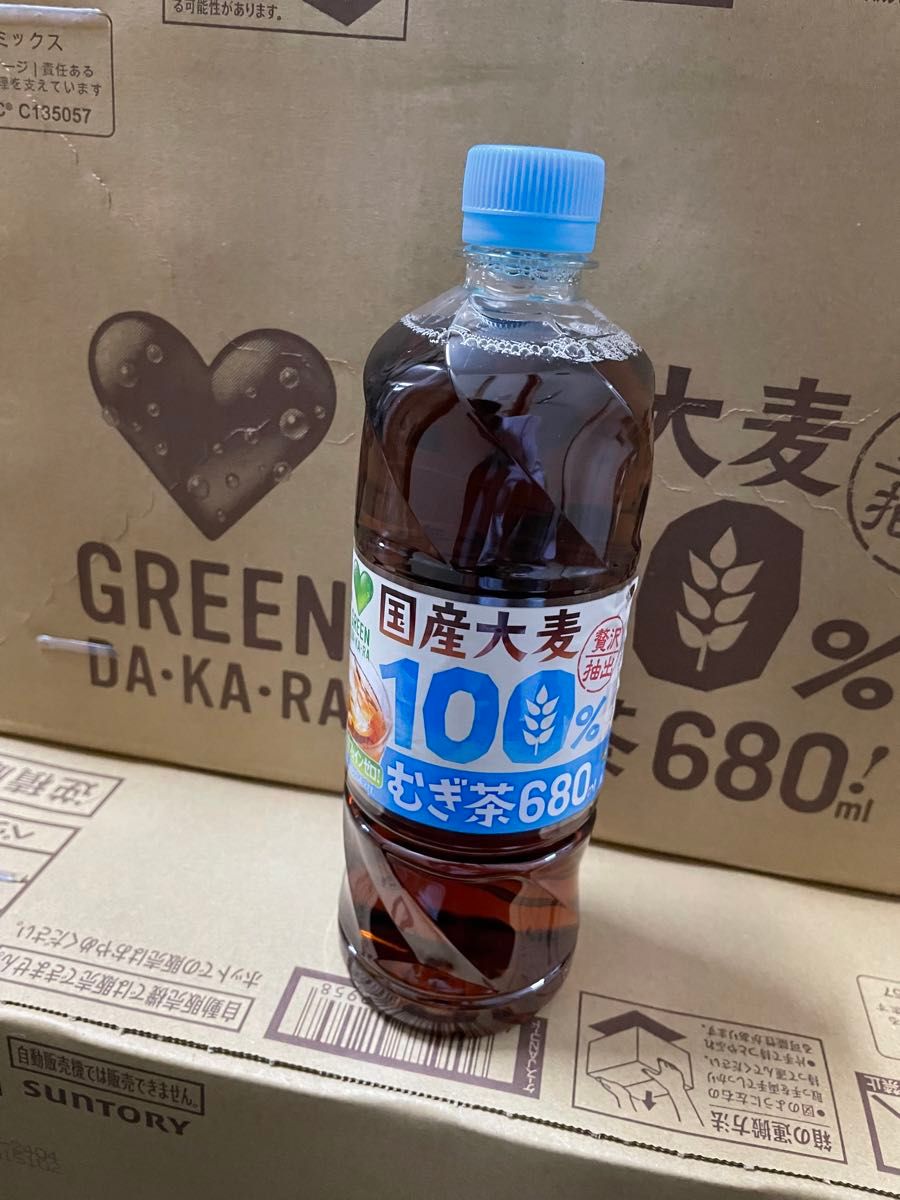 新商品　グリーンダカラ　DAKARA 国産麦茶　680ml 1ケース24本