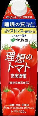 伊藤園充実野菜　理想のトマト 紙パック 1000ml ｘ6本/屋根型キャップ付容器/開封前常温保存可_画像1