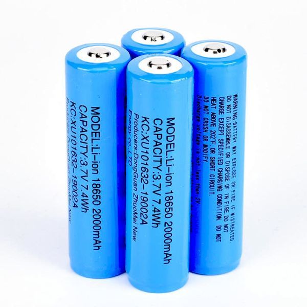 18650 リチウムイオン電池 バッテリー PSE認証 高容量 2000mAh 3.7V 18mm X68mm 4本セットの画像6