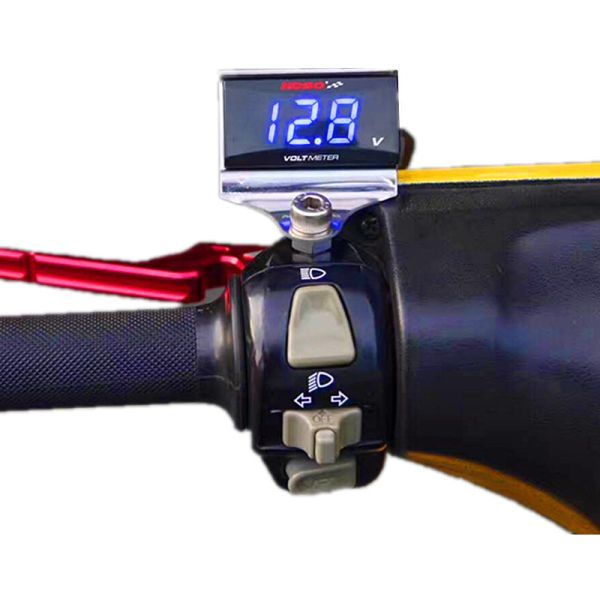 DC12V 薄型 デジタル電圧計 防水 防塵 ボルトメーター バッテリー電圧 測定 ディスプレイ 自動車 バイク オートバイN515_画像9