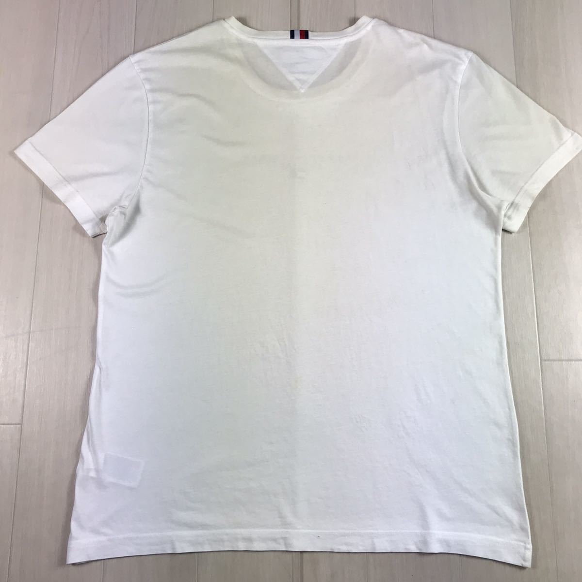 TOMMY HILFIGER トミー ヒルフィガー 半袖Tシャツ XL ホワイト プリント ビッグサイズの画像3