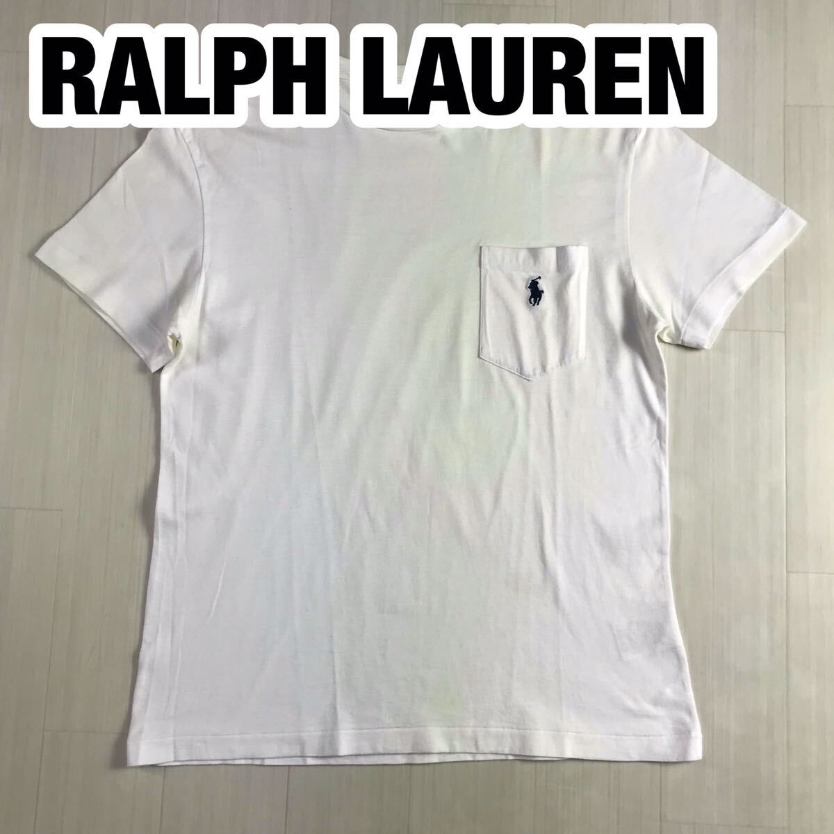 RALPH LAUREN ラルフローレン 半袖Tシャツ M ホワイト 刺繍ポニー_画像1