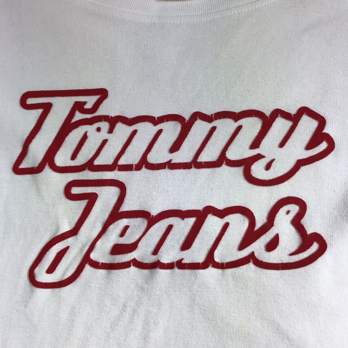 TOMMY GIRL トミーガール 半袖Tシャツ XS ホワイト ビッグロゴ フラッグタグ_画像7