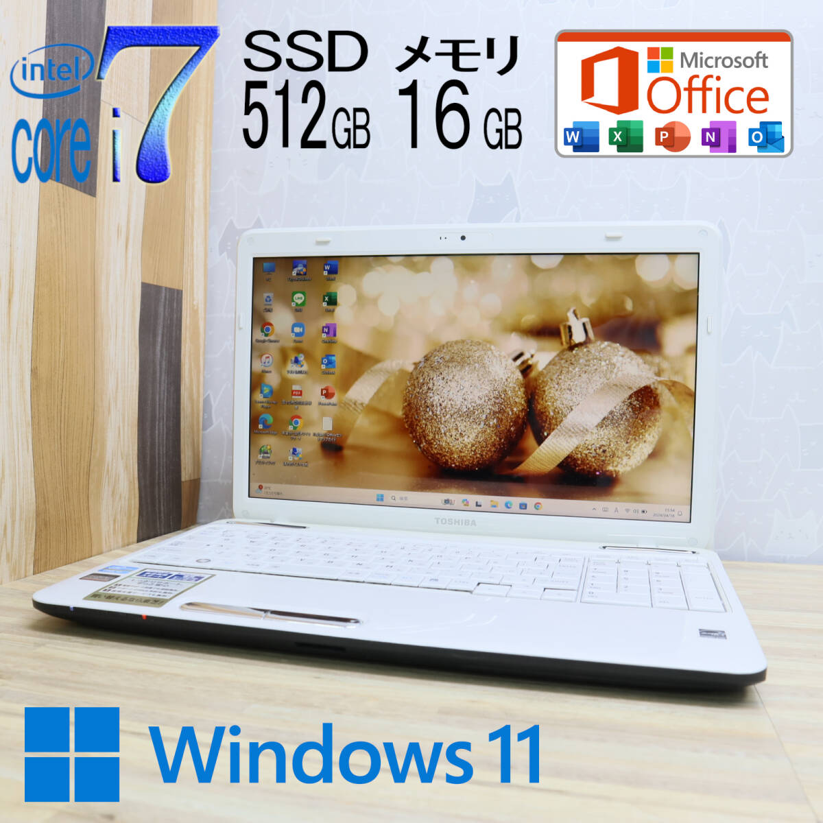 * beautiful goods highest grade 4 core i7! new goods SSD512GB memory 16GB*T451 Core i7-2670QM Web camera Win11 MS Office2019 Home&Business Note PC*P70949