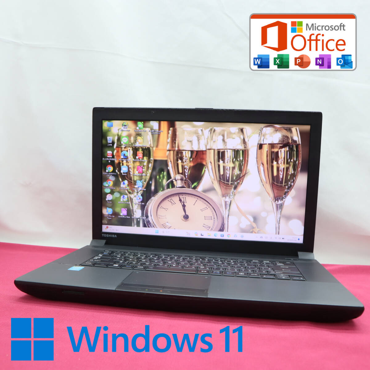 ★超美品 高性能4世代i3！320GB★B554/L Core i3-4000M Win11 MS Office 中古品 ノートPC★P71401_画像1