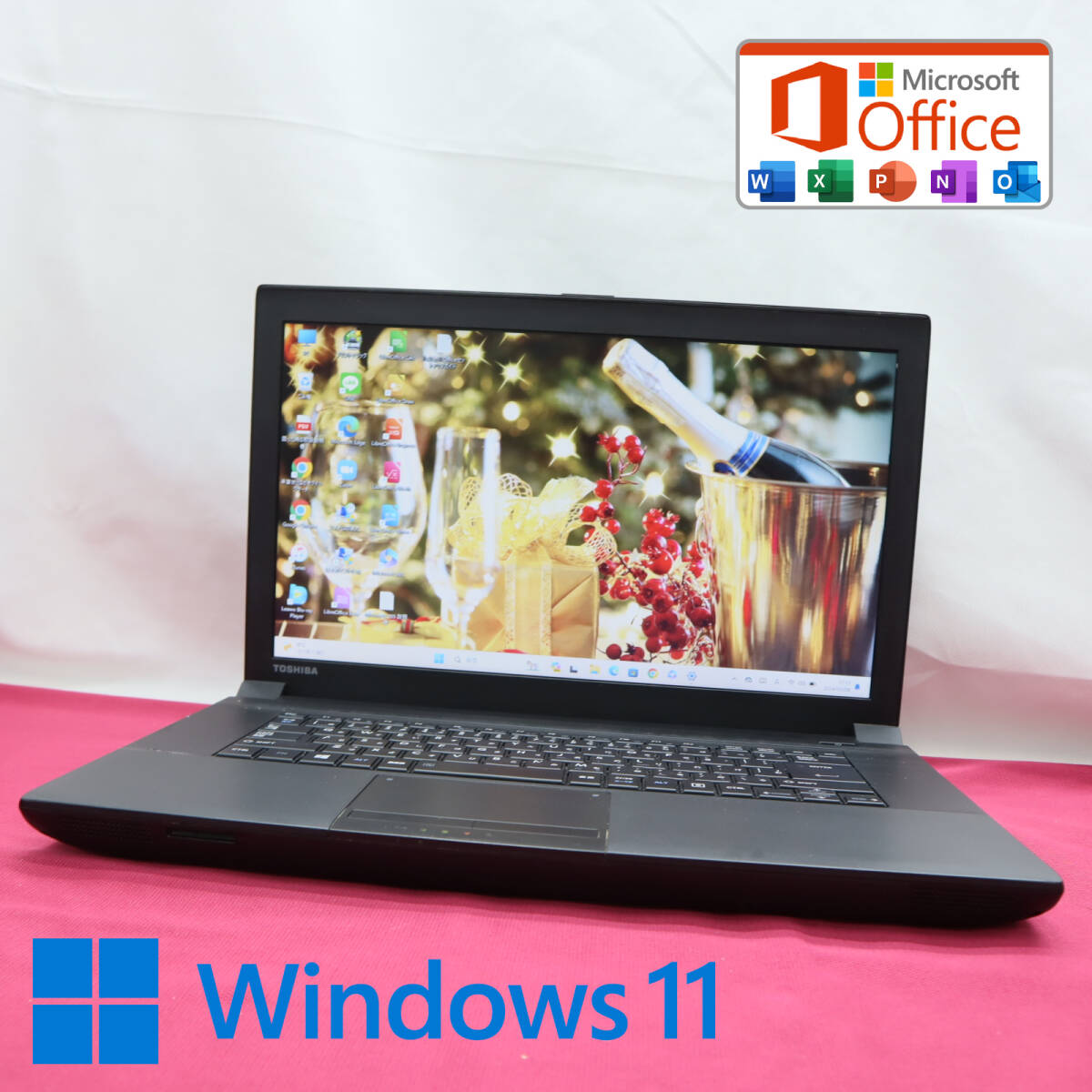 ★超美品 高性能4世代i3！320GB★B554/L Core i3-4000M Win11 MS Office 中古品 ノートPC★P71407_画像1