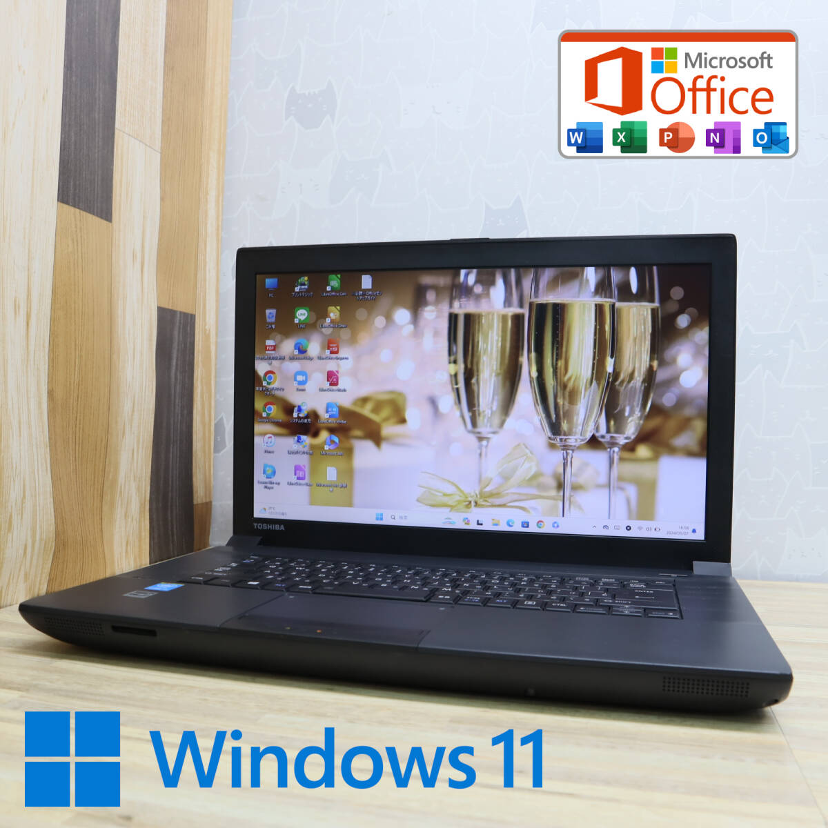 ★美品 高性能4世代i3！320GB★B554/L Core i3-4000M Win11 MS Office 中古品 ノートPC★P71413_画像1