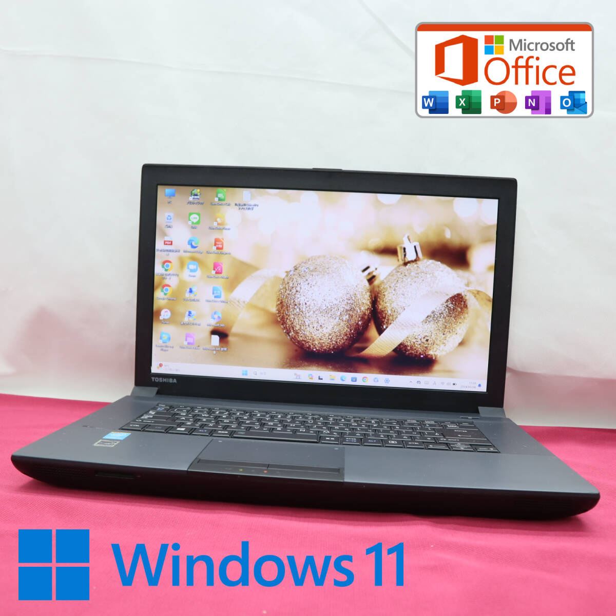 ★超美品 高性能4世代i3！320GB★B554/L Core i3-4000M Win11 MS Office 中古品 ノートPC★P71414_画像1