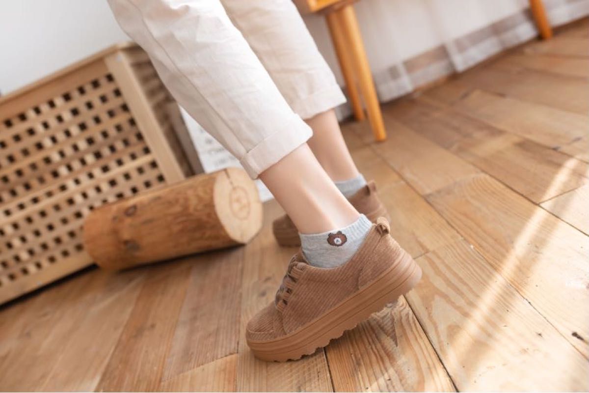 レディースソックス　10足セット ソックス 女性用靴下 スニーカーソックス くるぶしソックス  クマ ショートソックス 靴下　韓国