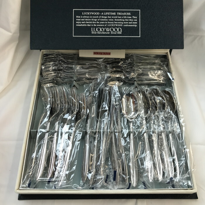  unused LUCKY WOOD cutlery set 25P [jgg]