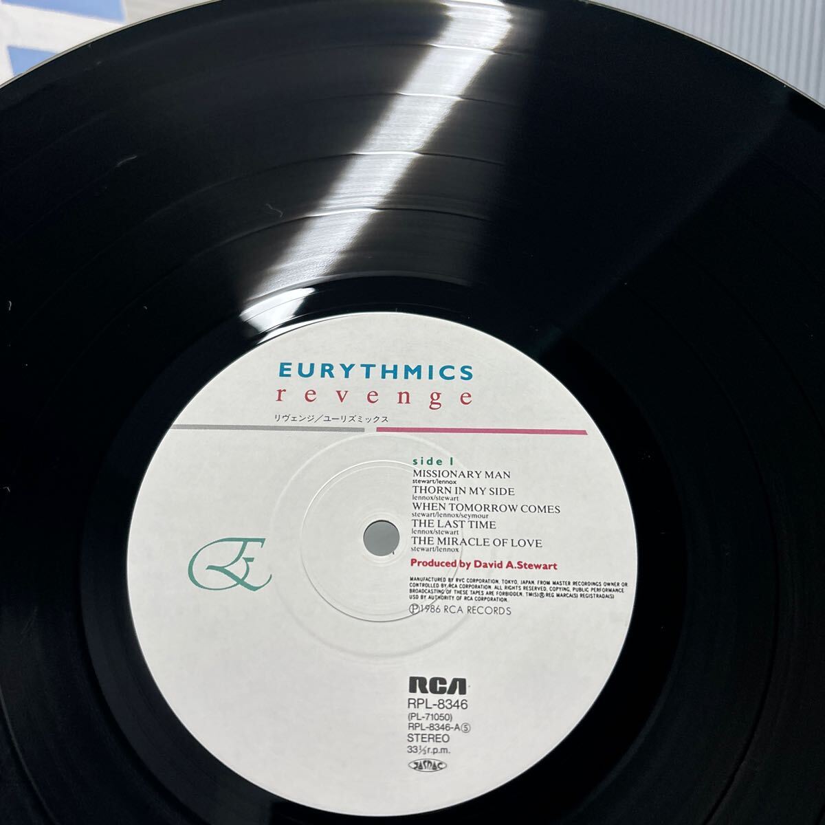 【LP】S0515 revenge リヴェンジ　EURYTHMICS ユーリズミックス　帯付_画像4