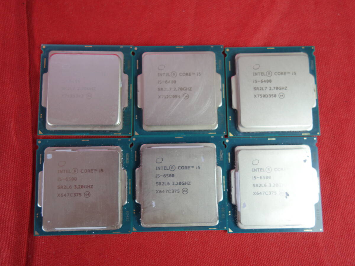 Intel Core i5-6500/6400 【BIOS確認済】 中古 CPU 合計6個セット 【10日間保証】の画像1