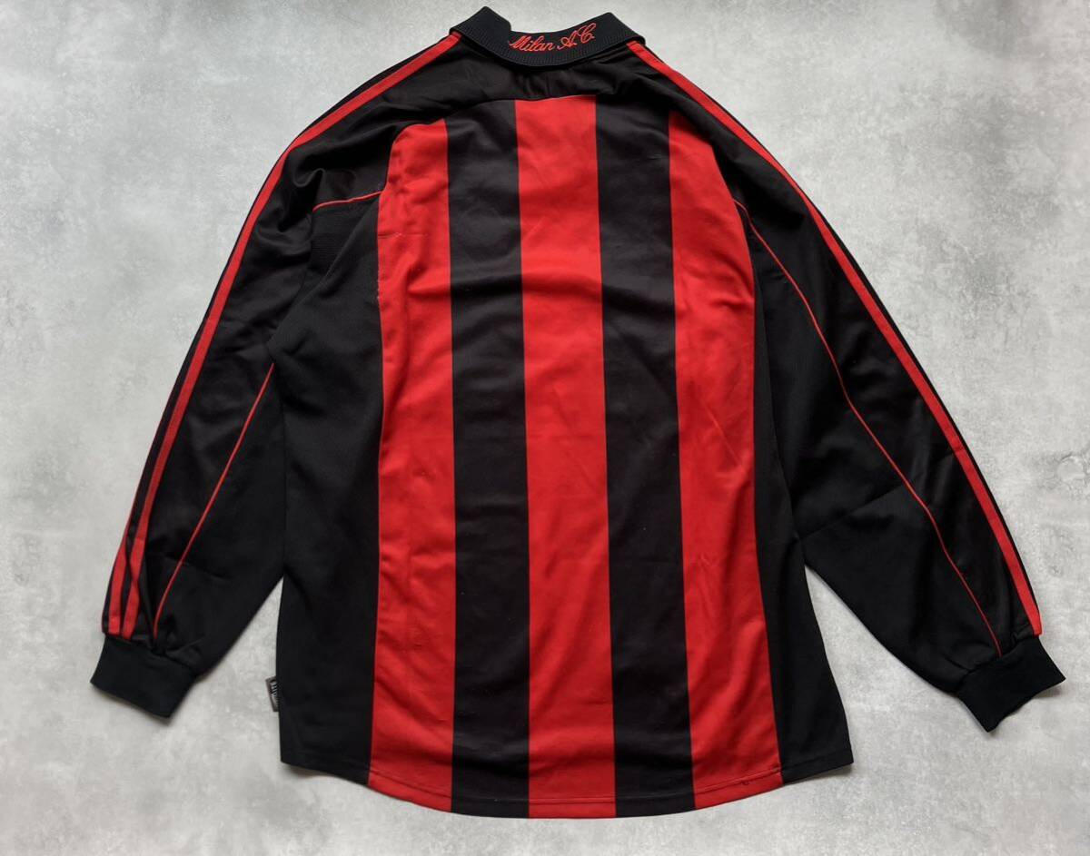レア 00-01 ACミラン adidas 長袖ホームユニフォーム 正規品 レア 00-01 ACミラン adidas 長袖ホームユニフォーム 正規品