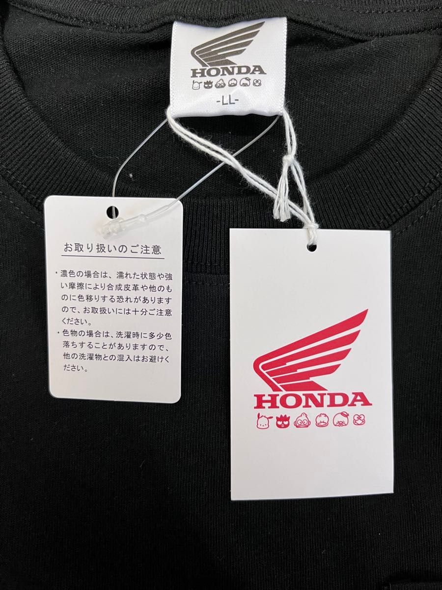 【新品】ホンダ×サンリオ コラボTシャツ　LＬサイズ　ブラック