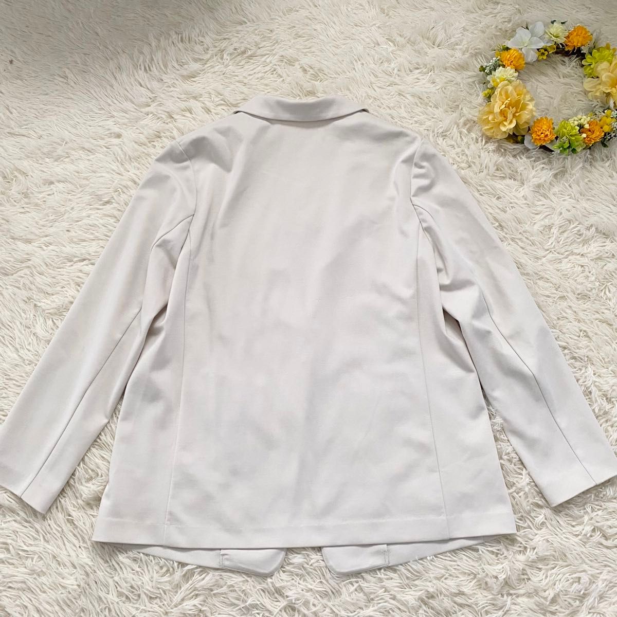 【UNIQLO】UVカットジャージージャケット ホワイト XLサイズ