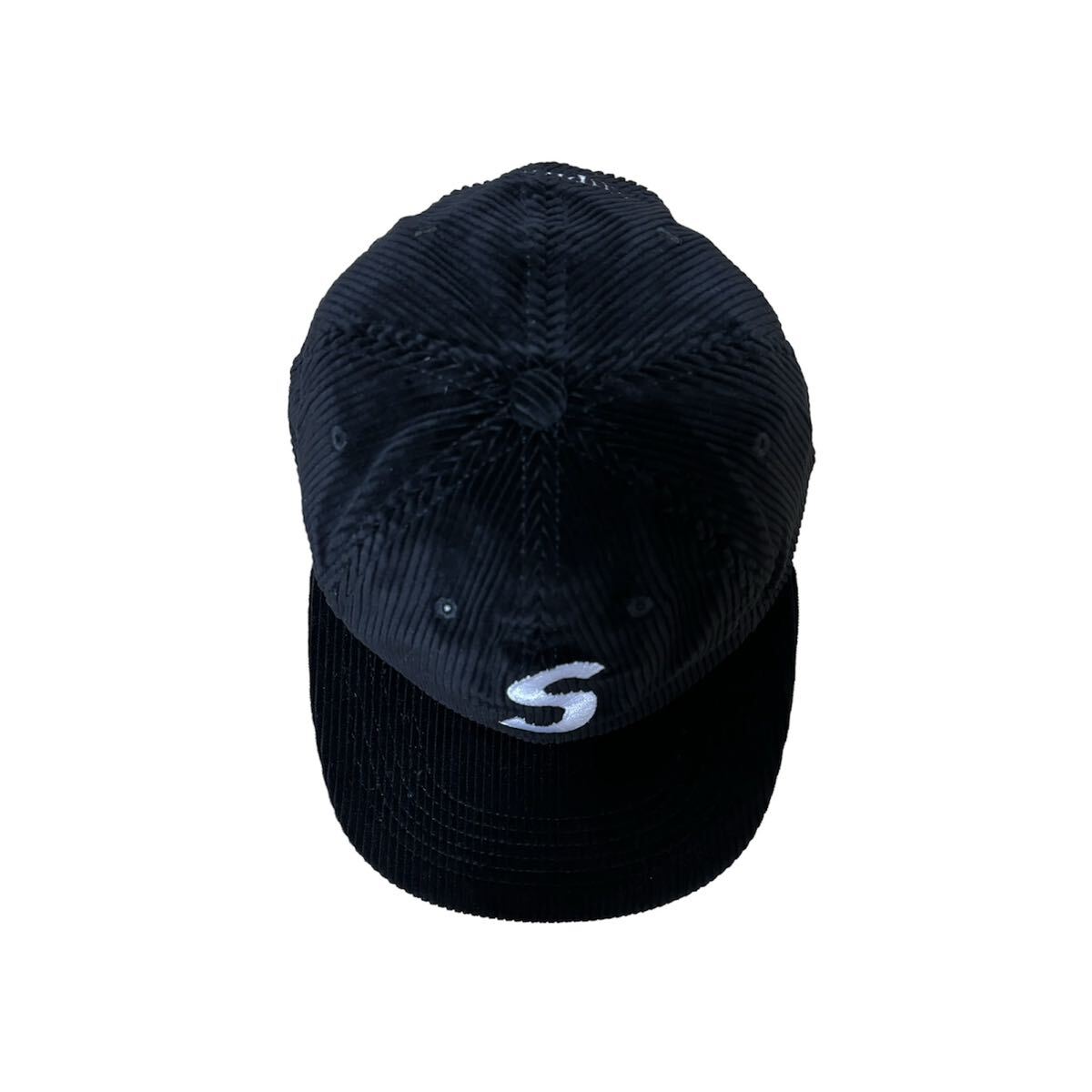 【極美品】即完売 Supreme Cap Corduroy SLogo 6-Panel Black シュプリーム キャップ コーデュロイ Sロゴ ブラック 黒_画像5