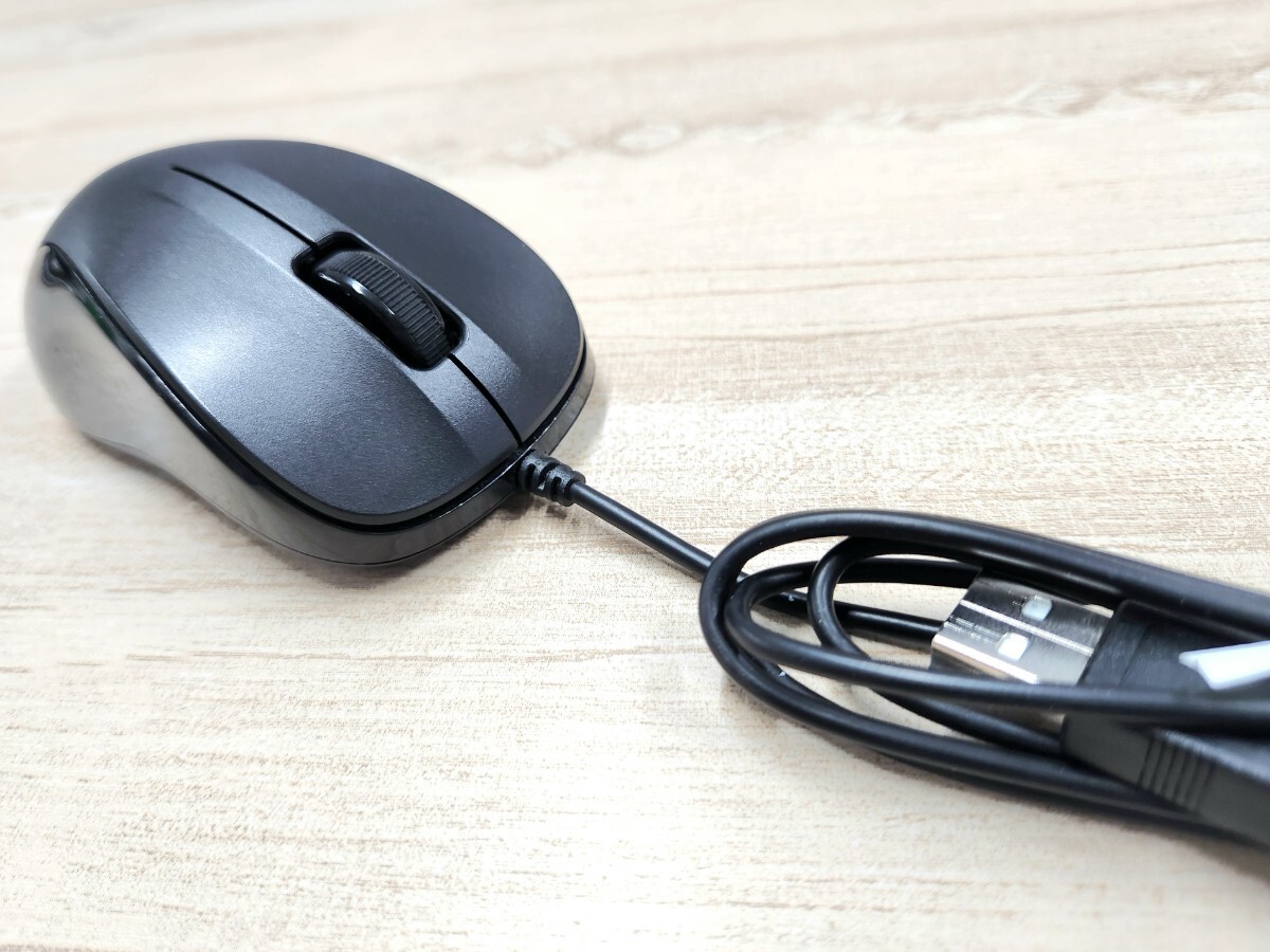 エレコム マウス 有線 Sサイズ 小型 3ボタン USB 光学式 黒マウス 50個セット ELECOM_画像5