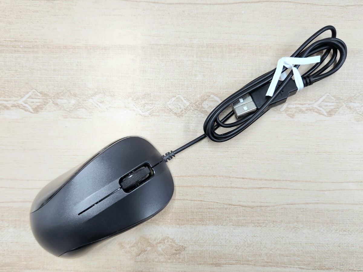 エレコム マウス 有線 Sサイズ 小型 3ボタン USB 光学式 黒マウス 50個セット ELECOM_画像2