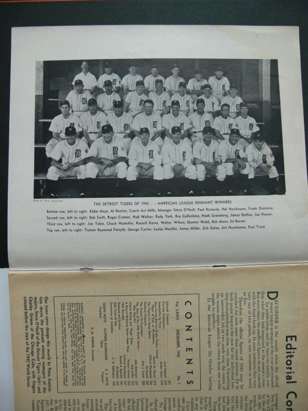 ◇1945/12月号 BASEBALL MAGAZINE　ワグナー　オット_画像2