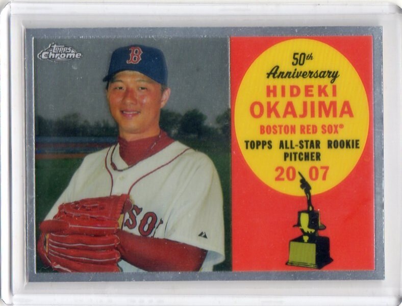 ●岡島秀樹　カード　Vol.75　2008TOPPS CHROME 50TH ANNIVERSARY ALL-STAR ROOKIE TEAM #ARC16　ボストン・レッドソックス_画像1