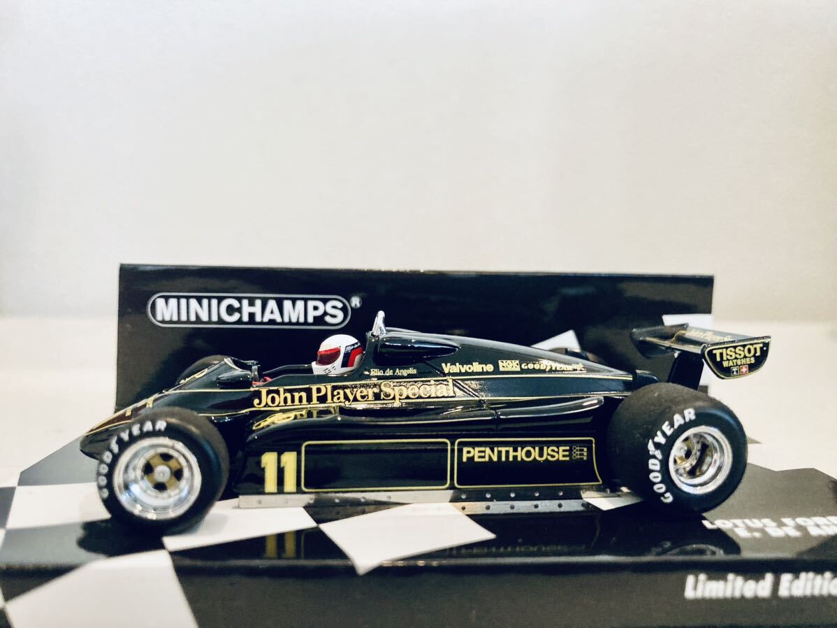 【送料無料】1/43 Minichamps Lotus Ford ロータス フォード 91 #11 E.デ.アンジェリス (Winner Austlia GP) 1982 タバコ仕様_画像4