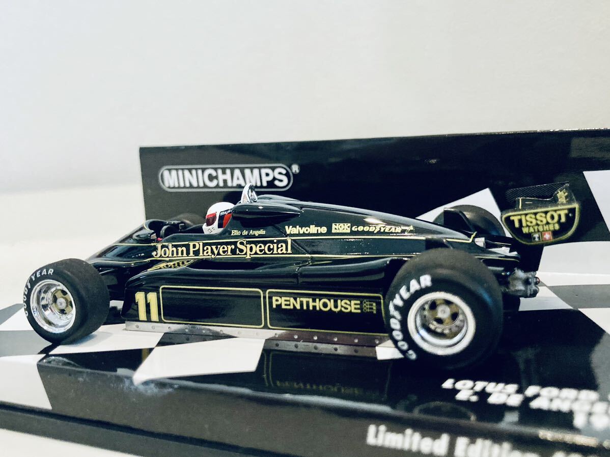 【送料無料】1/43 Minichamps Lotus Ford ロータス フォード 91 #11 E.デ.アンジェリス (Winner Austlia GP) 1982 タバコ仕様_画像2