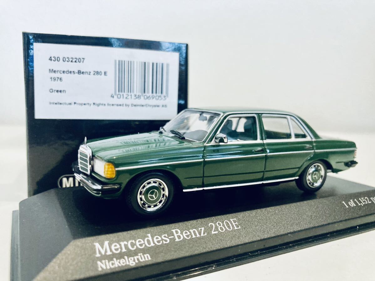 【送料無料】1/43 Minichamps Mercedes Benz メルセデス ベンツ 280E (W123) 1976 Green_画像1